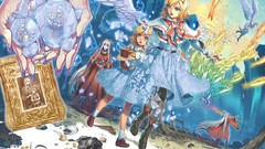 Animals fish wings crystals dress goddess red dress blondes 