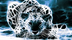 Animals Fractals abstract cheetahs wild animals digital art 