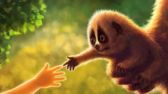 Animals hands artwork