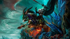 Animals Horses arthas warcraft iii artwork fantasy art