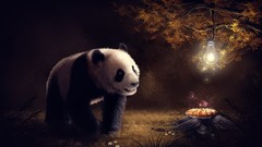 Animals Lamps bulb bulbs artwork panda bears