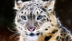 Animals Leopards Fractalius