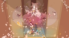 Animals long hair anime girls brunettes hakurei reimu touhou 