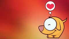 Animals love Hearts cartoons