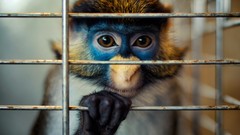 Animals monkeys cages