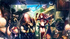 Animals Monsters anime girls artwork