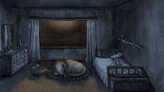 Animals night room rain dark Dogs storm window bedroom rain 