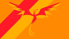 Animals orange Birds phoenix minimalistic my little pony My 