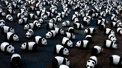 Animals Paris panda bears papercraft