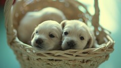 Animals Puppies baskets