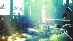 Animals rain woman cats apples Birds food fish Pigeons anime 