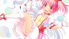 Animals Ribbons anime girls mahou shoujo madoka magica kaname 