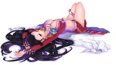 Animals snakes legs long hair anime girls blue eyes black hair 