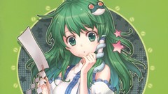 Animals Stars snakes staff green background faces long hair 