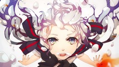 Animals water fish goldfish Ribbons faces water drops 