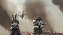 Animals weapons Guns smoke Anime military Cat Shit One