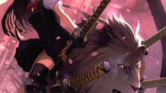 Animals weapons spring Katana socks armor Bags sitting Lions 