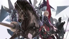 Animals weapons triangles Horses armor coat stockings blondes 