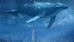 Animals Whales underwater artwork fantasy art futuristic