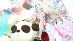 Animals white hair red eyes anime girls panda bears Deadman 