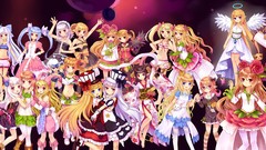 Animals wings glasses dress hats horns elves navel white hair 