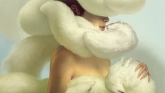 Animals woman artwork