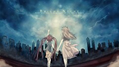 Anime Air (anime) sky night sky anime girls Stars long hair