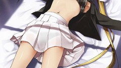 Anime air blush anime girls bra kamio misuzu lying down 