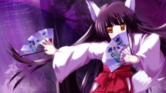 Anime animal ears Japanese clothes upscaled