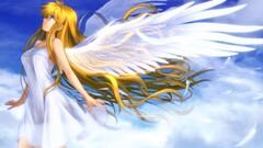Anime anime girls air Air (anime) blue eyes wings sky long hair