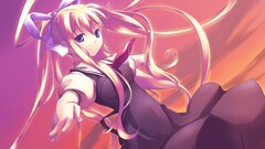 Anime anime girls air purple eyes long hair looking at viewer