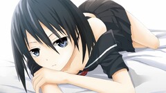 Anime anime girls Akame ga Kill! sadness in bed blue eyes