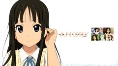 Anime anime girls akiyama mio k - on black hair