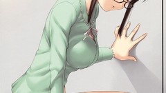 Anime anime girls akizuki ritsuko cleavage undressing Tanaka