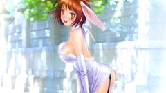 Anime anime girls animal ears cleavage thigh highs choker bunny 