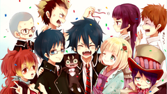 Anime anime girls ao no exorcist okumura rin kamiki izumo 