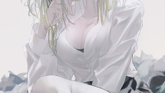 Anime anime girls Arknights Kal'tsit (Arknights) Nroy- cleavage