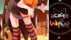 Anime anime girls artwork striped legwear Kantoku (artist)