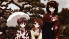 Anime anime girls asahina mikuru nagato yuki suzumiya haruhi 
