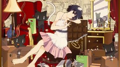 Anime anime girls bakemonogatari hanekawa tsubasa 