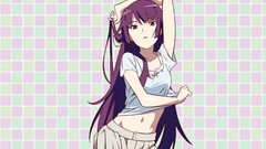 Anime anime girls bakemonogatari senjougahara hitagi 
