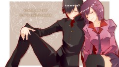 Anime anime girls bakemonogatari senjougahara hitagi araragi 