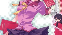 Anime anime girls bakemonogatari senjougahara hitagi kanbaru 