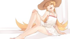 Anime anime girls bakemonogatari yellow eyes monogatari-series 
