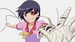 Anime anime girls bandages bakemonogatari kanbaru suruga 