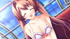 Anime anime girls bare shoulders game cg bikini Iro Ni Ide Ni 