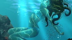 Anime anime girls bikini artwork