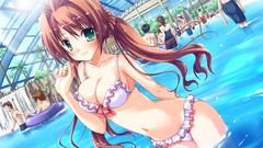 Anime anime girls bikini soft shading