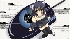 Anime anime girls black hair animal ears anthropomorphism
