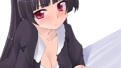 Anime anime girls black hair gokou ruri purple eyes boobs ore 